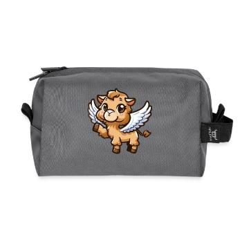 Angel Camel: Celestial Comic Style - Trousse de toilette en tissu recyclé - anthracite - Devant