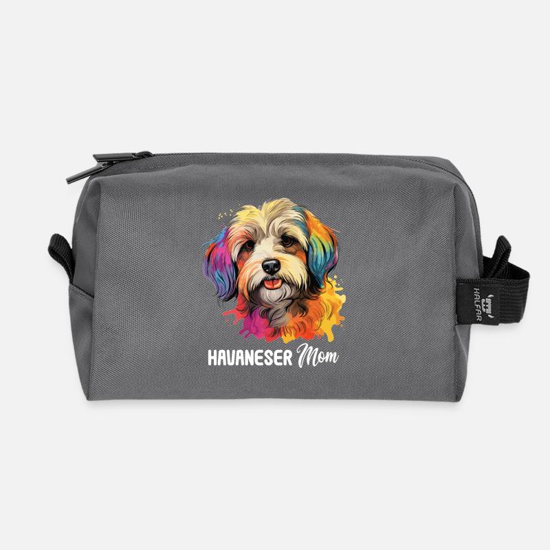 Hund Havaneser - Recycelte Kulturtasche - Anthrazit