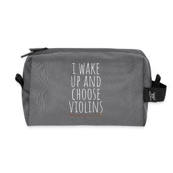 Geigenspieler I Wake Up And Choose Violins Geige - Recycelte Kulturtasche - Anthrazit - Vorne