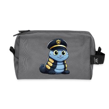 Chenille de police - Trousse de toilette en tissu recyclé - anthracite - Devant