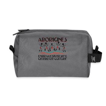 Aboriginal Embrace Diversity - Recycled Toiletry Zip Bag - anthracite - Front