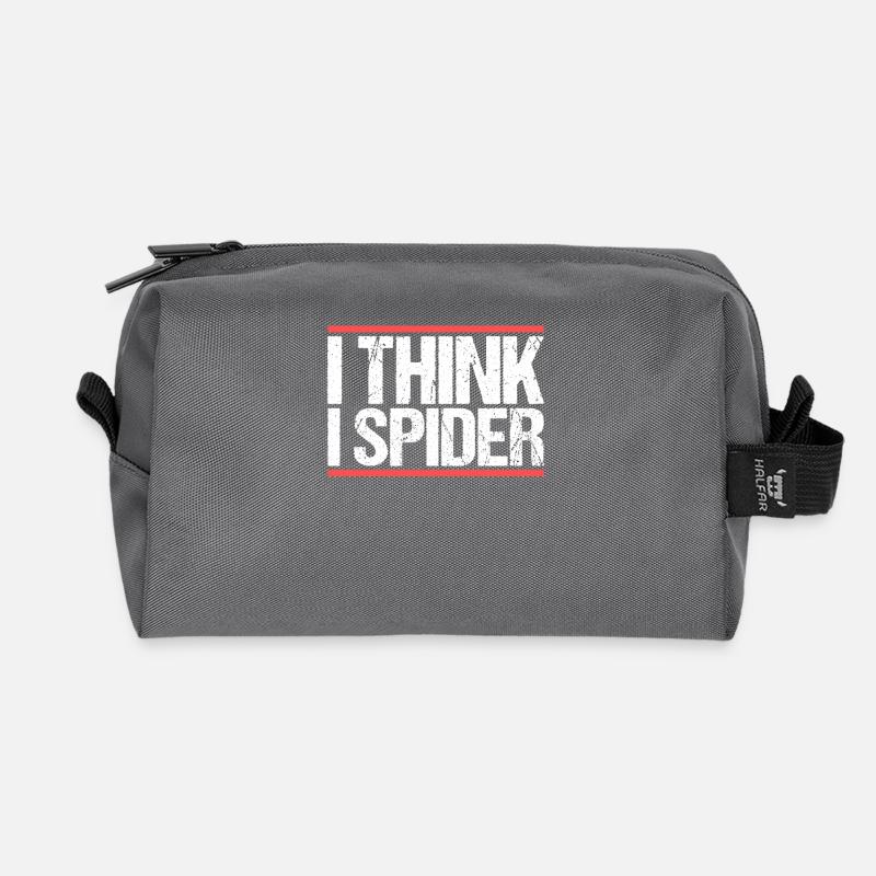 I think i spider. Denglisch - Recycelte Kulturtasche - Anthrazit