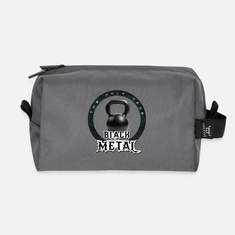Der einzig wahre Black Metal... Kettlebell. Nimm es!! - Recycelte Kulturtasche - Anthrazit