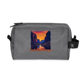 Santa Elena Canyon Texas USA Sunset Farben Design - Recycelte Kulturtasche - Anthrazit - Vorne