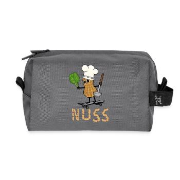 Peanut Cook Vegetable Fast Cooking Cooking Skate - Recycled Toiletry Zip Bag - anthracite - Front