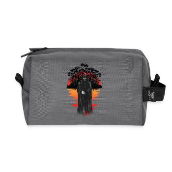 Death Monster Horror Fantasy Halloween Demon - Recycled Toiletry Zip Bag - anthracite - Front
