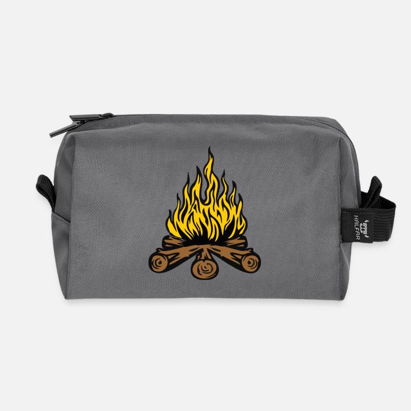 Lagerfeuer - Recycelte Kulturtasche - Anthrazit