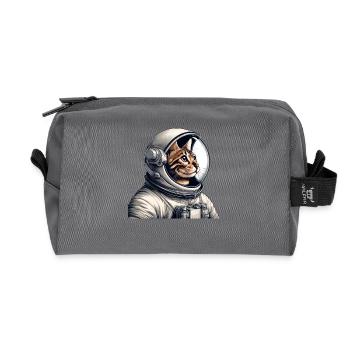Bengalkatze Astronaut Weltraum Abenteuer - Recycelte Kulturtasche - Anthrazit - Vorne