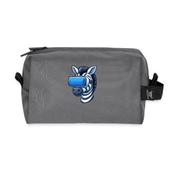 Cooler Zebra VR-Gamer - Recycelte Kulturtasche - Anthrazit - Vorne