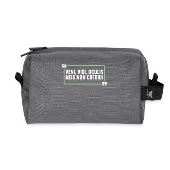 Latin Funny Latin Saying - Recycled Toiletry Zip Bag - anthracite - Front