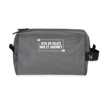 Latin Funny Latin Saying - Recycled Toiletry Zip Bag - anthracite - Front