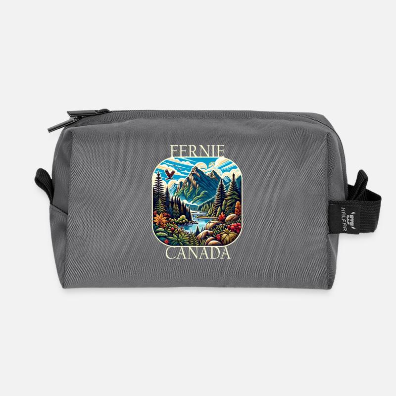 Fernie British Columbia Berge Landschaft - Recycelte Kulturtasche - Anthrazit