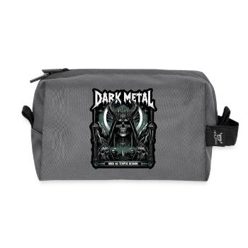 Dark Metal Skeletal Cult - Recycled Toiletry Zip Bag - anthracite - Front