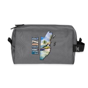 Aquarell Landkarte Belize - Recycelte Kulturtasche - Anthrazit - Vorne