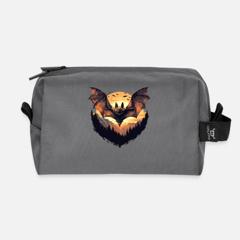 Bat Fledermäuse Fledermaus - Recycelte Kulturtasche - Anthrazit