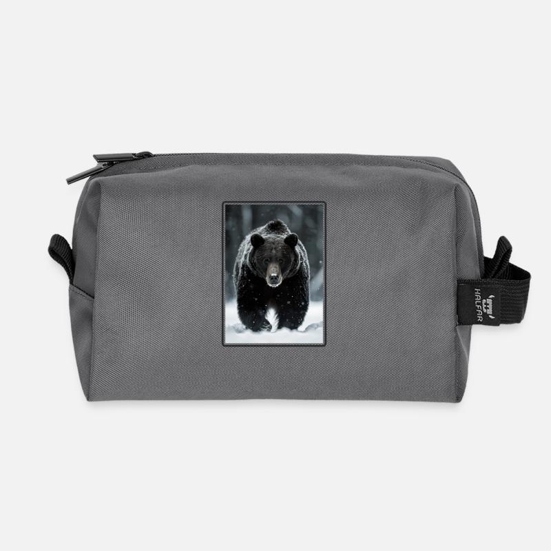 Bear Bären Bär - Recycelte Kulturtasche - Anthrazit