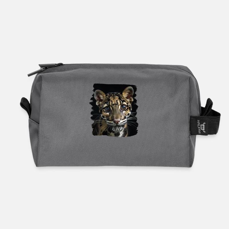 Clouded Leopard Nebelparder - Recycelte Kulturtasche - Anthrazit