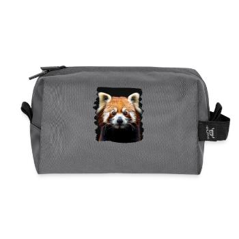 Red Panda Little Pandas Little Red Panda - Recycled Toiletry Zip Bag - anthracite - Front