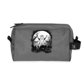 mystique forêt animaux de la forêt cerf cerf chevreuil - Trousse de toilette en tissu recyclé - anthracite - Devant