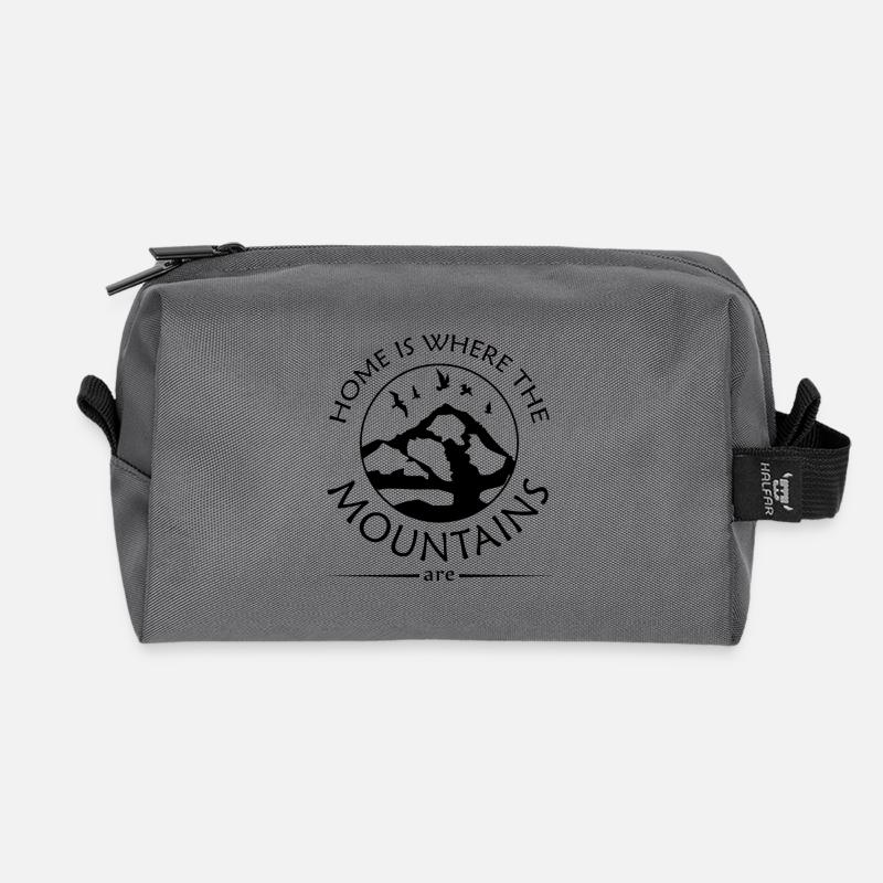 Home is where the mountains are - Recycelte Kulturtasche - Anthrazit