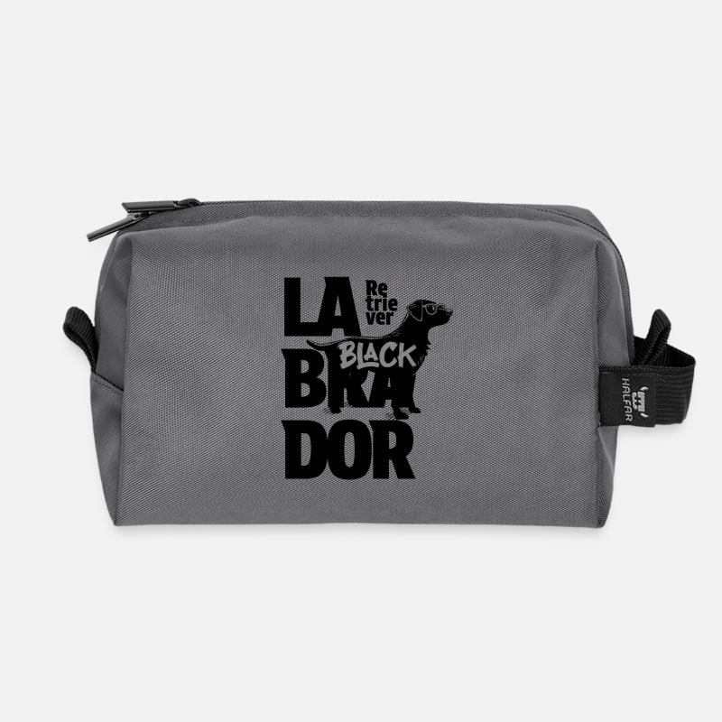 Schwarzer labrado Retriever - Recycelte Kulturtasche - Anthrazit