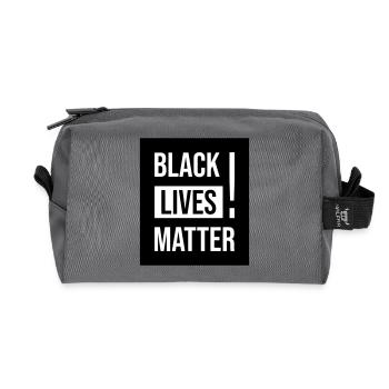 Black Lives Matter ! - Recycled Toiletry Zip Bag - anthracite - Front