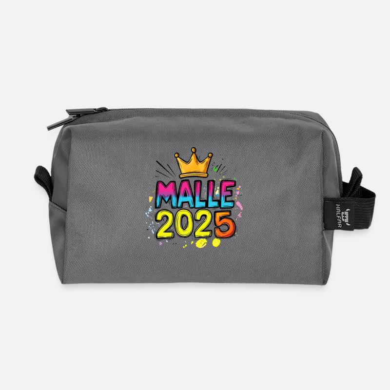 Malle 2025 Mallorca Spruch - Recycelte Kulturtasche - Anthrazit