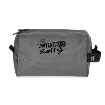 Limited Edition 2011 Geburtstag 2011 Geboren - Recycelte Kulturtasche - Anthrazit - Vorne