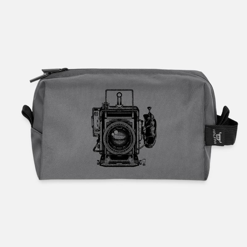 Vintage-Kamera - Recycelte Kulturtasche - Anthrazit