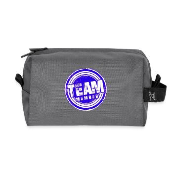 Team Member - Recycled Toiletry Zip Bag - anthracite - Front