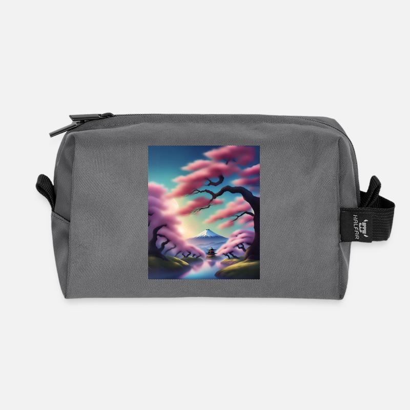 Fuji-Berg in Japan - Recycelte Kulturtasche - Anthrazit