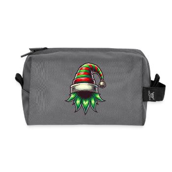 Weihnachtlicher Wichtelhut Mit Glocke Kostüm - Recycelte Kulturtasche - Anthrazit - Vorne