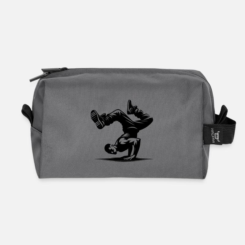Breakdance - Recycelte Kulturtasche - Anthrazit