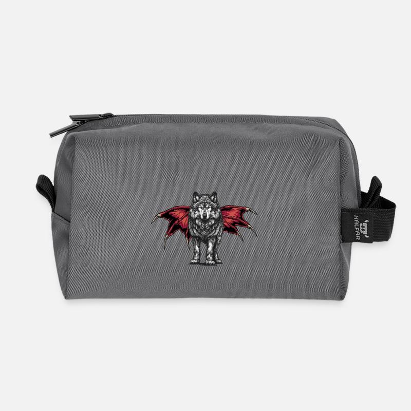 Halloween Wolf Wölfe Werwolf - Recycelte Kulturtasche - Anthrazit