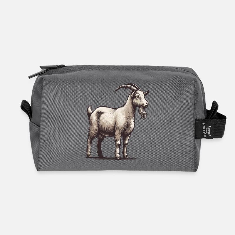 Goat - Recycled Toiletry Zip Bag - anthracite