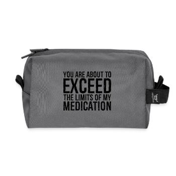 you are about to exceed the limits of medication - Recycelte Kulturtasche - Anthrazit - Vorne