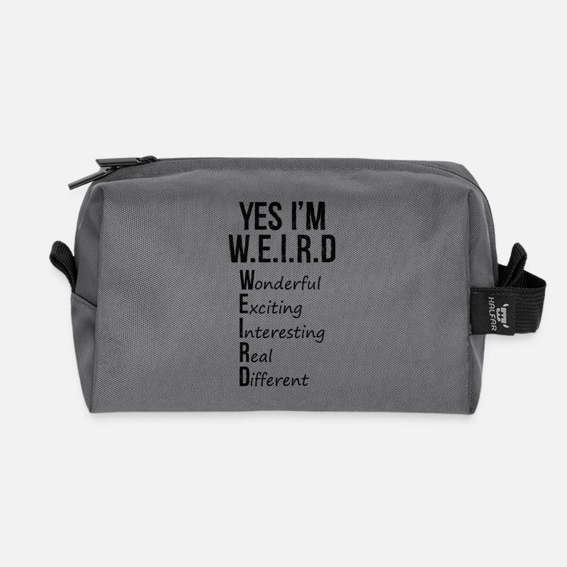 yes I'm weird - Recycelte Kulturtasche - Anthrazit