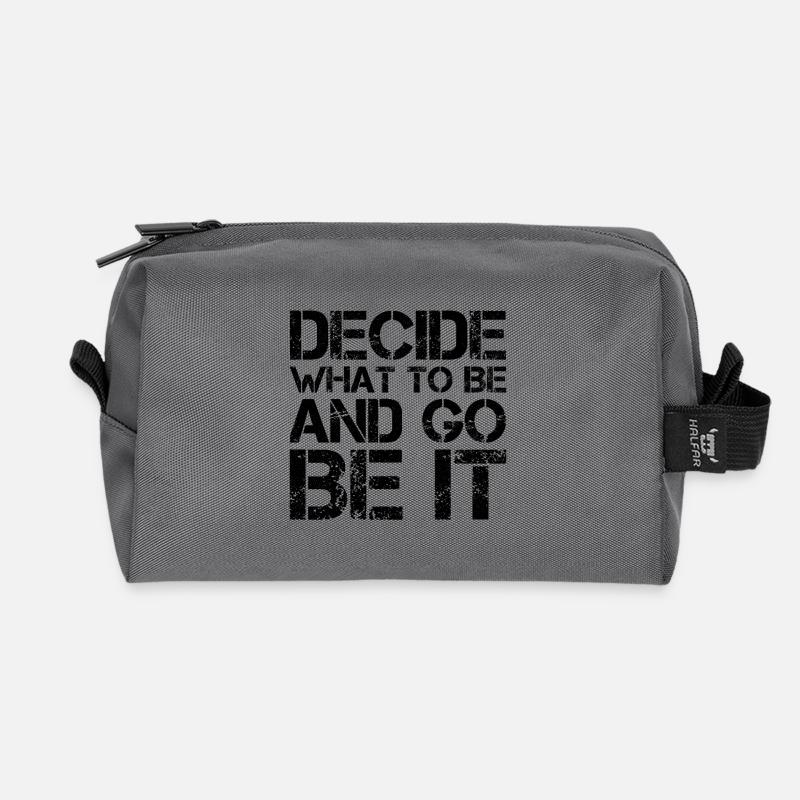 decide what to be and go be it - Recycelte Kulturtasche - Anthrazit