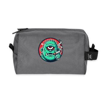 Cooler grüner Monster-Typ - Recycelte Kulturtasche - Anthrazit - Vorne