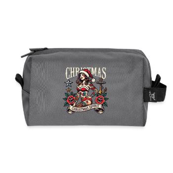 Christmas Spirit Streetwear Tattoo Ästhetik - Recycelte Kulturtasche - Anthrazit - Vorne