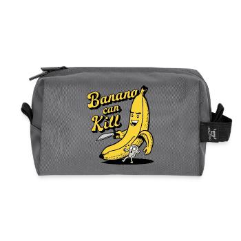 Banana can kill - Recycled Toiletry Zip Bag - anthracite - Front