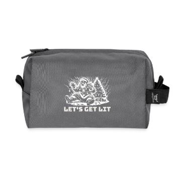 Christmas fun with Santa In Action - Recycled Toiletry Zip Bag - anthracite - Front