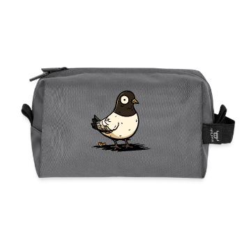 drôle de pigeon - Trousse de toilette en tissu recyclé - anthracite - Devant
