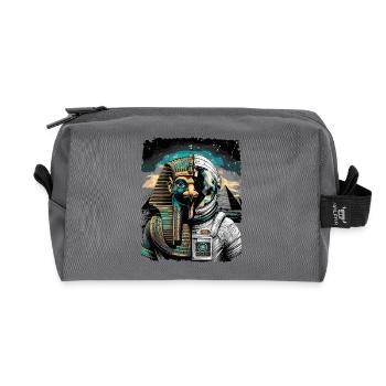 Horus as Futuristic Astronaut Concept - Recycled Toiletry Zip Bag - anthracite - Front