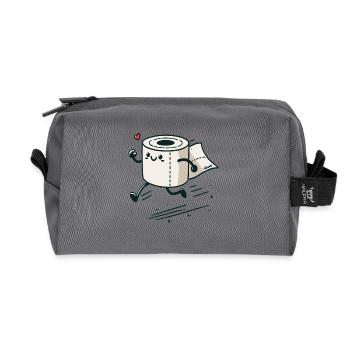 Papier toilette d’urgence rapide - Trousse de toilette en tissu recyclé - anthracite - Devant