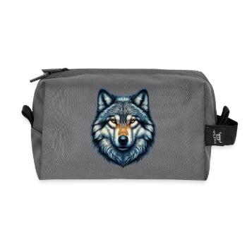 Wolf - Recycled Toiletry Zip Bag - anthracite - Front