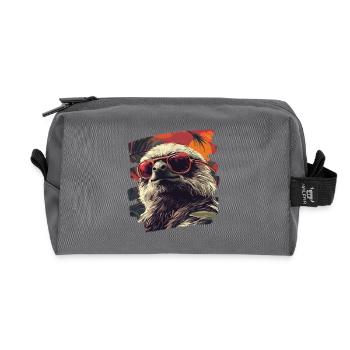 Sloth - Recycled Toiletry Zip Bag - anthracite - Front