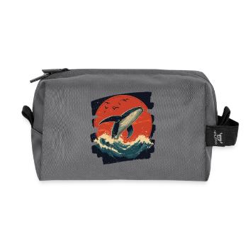 Baleine - Trousse de toilette en tissu recyclé - anthracite - Devant