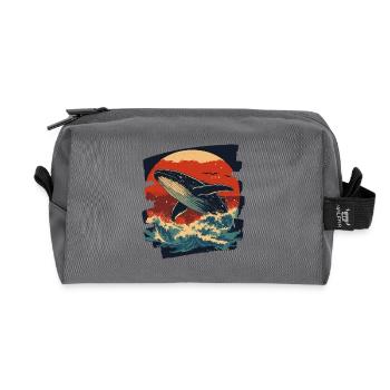 Baleine - Trousse de toilette en tissu recyclé - anthracite - Devant