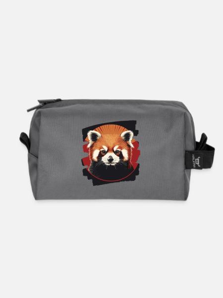 Roter Panda - Recycelte Kulturtasche - Anthrazit